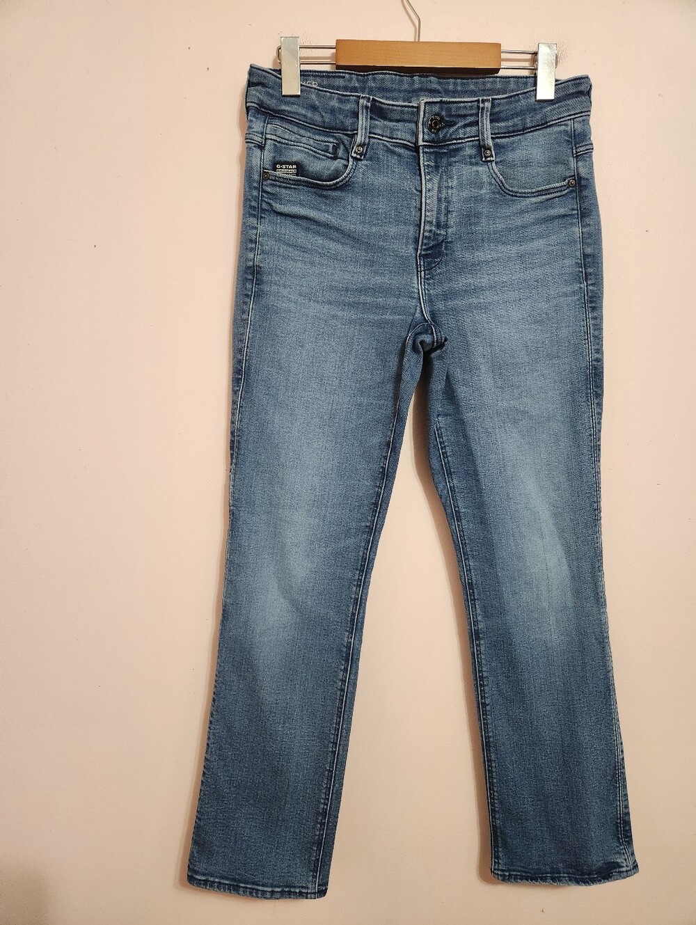 G-Star RAW Noxer Straight Leg Jeans Medium Wash Y2K Grunge Denim Size 29x28
